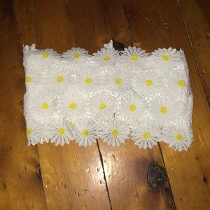 Daisy cropped tube top